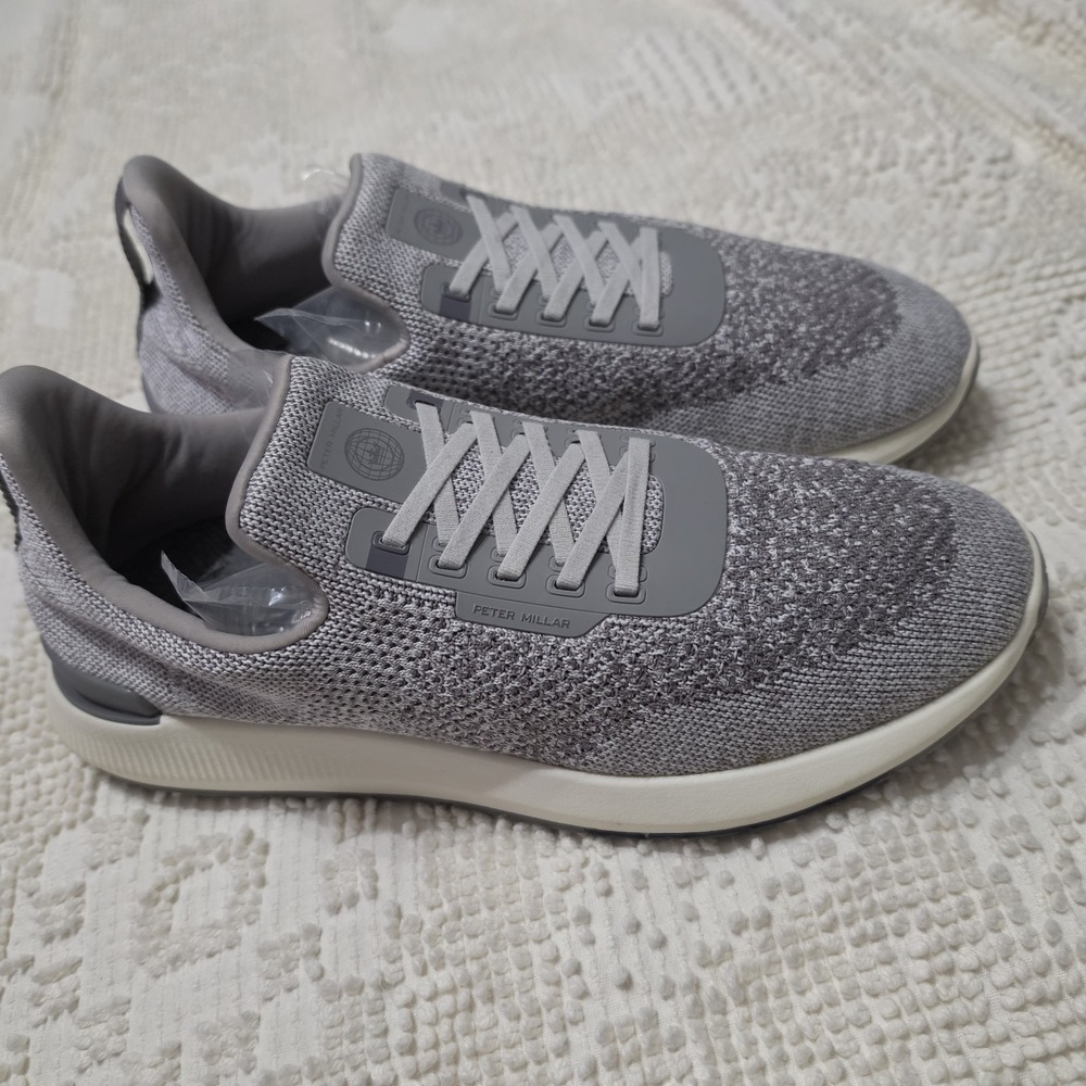 Peter Millar Crown Sport Hyperlight Apollo Sneaker Size 12 Moon Grey Designer